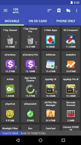 AppMgr Pro III (App 2 SD) - скриншот 5