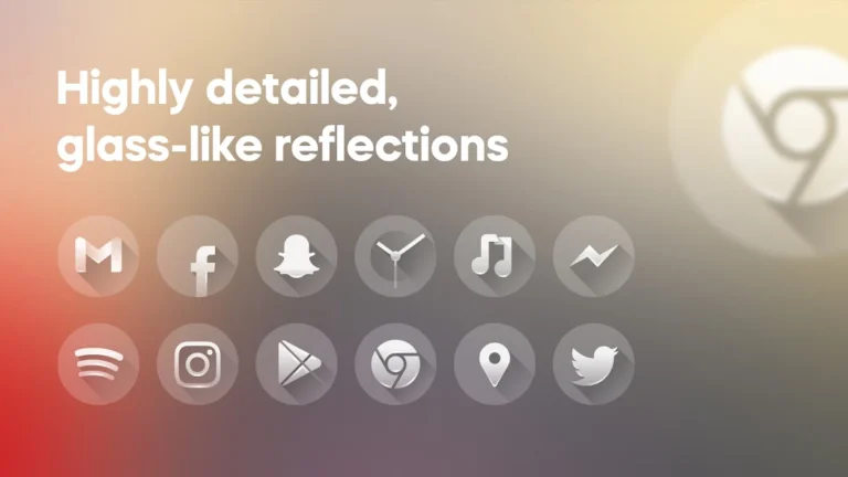 Скриншот приложения Glass UI Icon Pack — скриншот 2