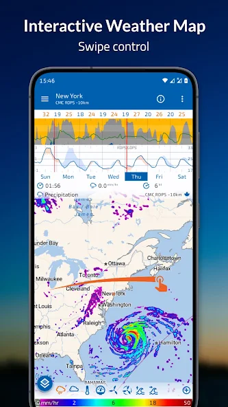 Скриншот приложения Flowx: Weather Map Forecast — скриншот 1