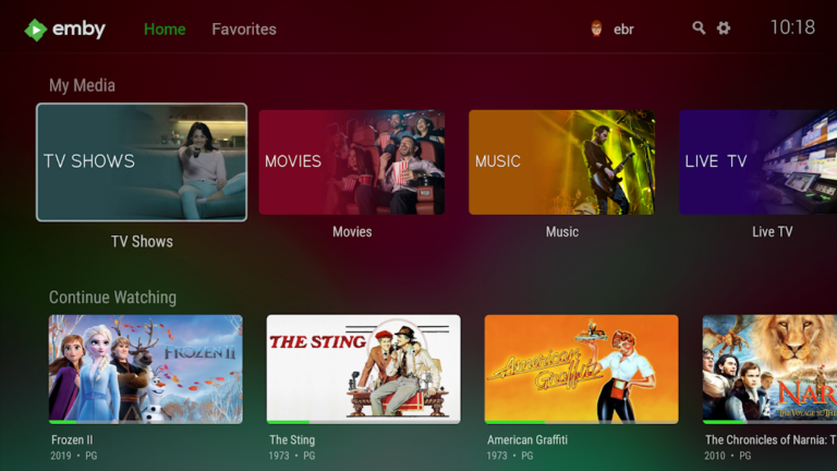 Скриншот приложения Emby for Android TV — скриншот 2