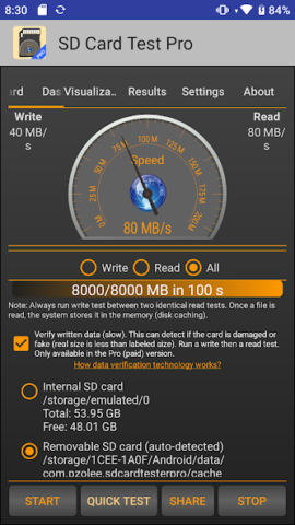 SD Card Test Pro - скриншот 1