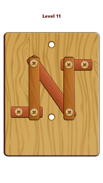 Скриншот приложения Wood Nuts & Bolts Puzzle — скриншот 1
