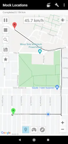 Mock Locations (fake GPS path) - скриншот 1