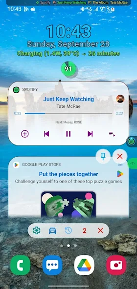 Скриншот приложения Notification Widget — скриншот 1