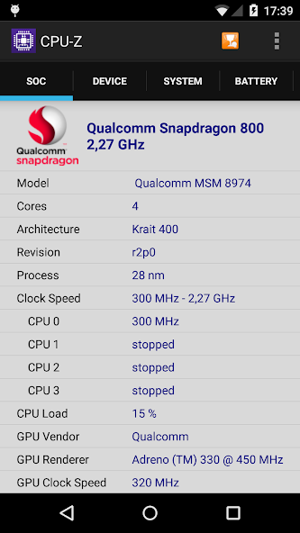 Скриншот приложения CPU-Z — скриншот 1