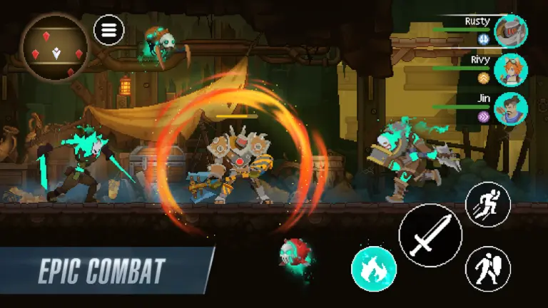 Скриншот приложения Driftfall: Pixel Action RPG — скриншот 1