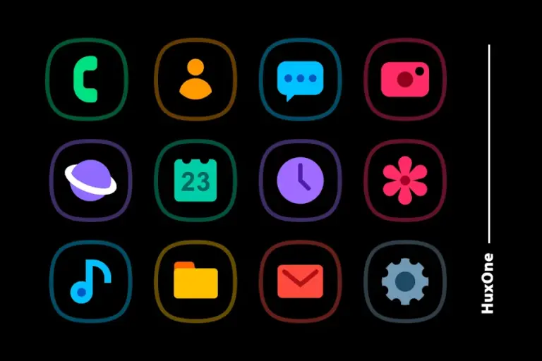 Скриншот приложения HuxOne Dark - Icon Pack — скриншот 1
