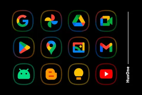 HuxOne Dark — Icon Pack - скриншот 2