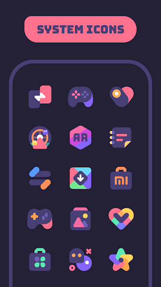 Скриншот приложения Mello Night Icon Pack — скриншот 2