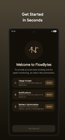 FlowBytes: Speed Meter & Data - скриншот 1