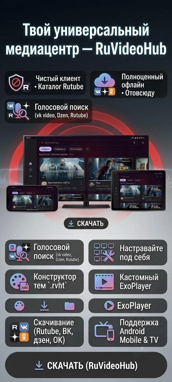 Скриншот приложения RuVideoHub — скриншот 1