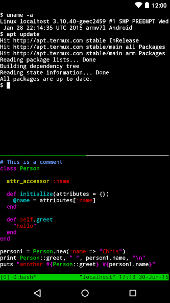 Скриншот приложения Termux — скриншот 1