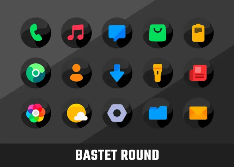Скриншот приложения Bastet - Icon Pack (Round) — скриншот 2