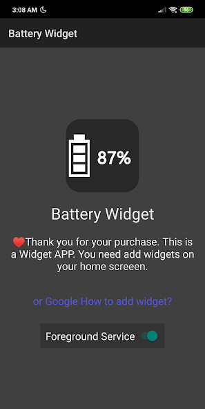 Скриншот приложения Battery Widget — скриншот 1