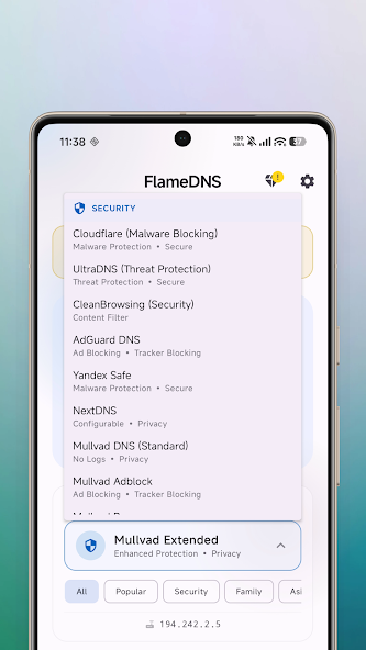 Скриншот приложения DNS Vault - DNS Changer — скриншот 2