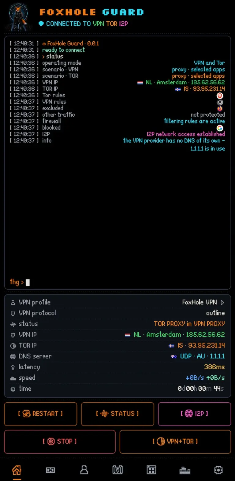 Скриншот приложения FoxHole Guard — скриншот 1
