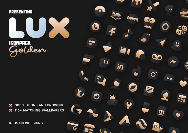 Скриншот приложения Gold IconPack : LuXGold — скриншот 1