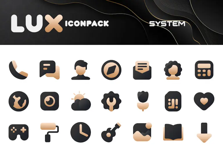 Скриншот приложения Gold IconPack : LuXGold — скриншот 2