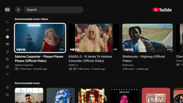 Скриншот приложения YouTube for Android TV — скриншот 2